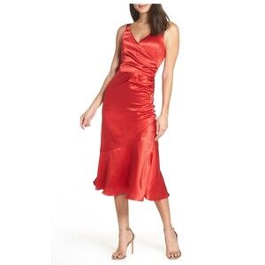 Chelsea 28 red satin dress large